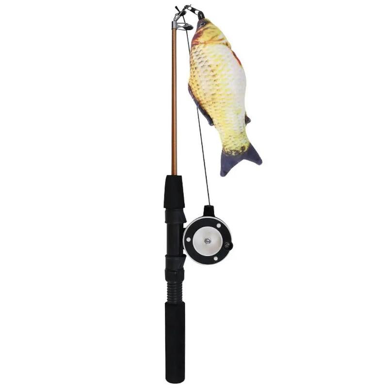 Retractable Cat Toy Fishing Pole for Indoor and Outdoor Play