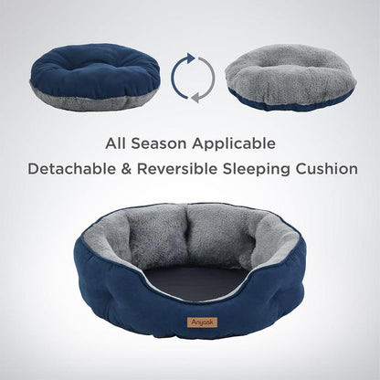 Anyask Dog and Cat Bed Waterproof Dog Sofa Beds Medium Supportive Foam Pet Couch Bed with Removable Washable Cover Waterproof Lining and Nonskid Bottom Slip-Resistant Bottom