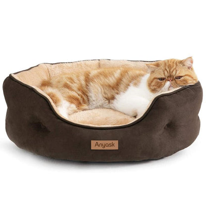 Anyask Dog and Cat Bed Waterproof Dog Sofa Beds Medium Supportive Foam Pet Couch Bed with Removable Washable Cover Waterproof Lining and Nonskid Bottom Slip-Resistant Bottom