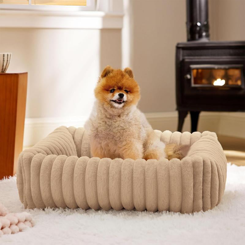 Anyask Dog and Cat Bed Waterproof Dog Sofa Beds Medium Supportive Foam Pet Couch Bed with Removable Washable Cover Waterproof Lining and Nonskid Bottom Slip-Resistant Bottom